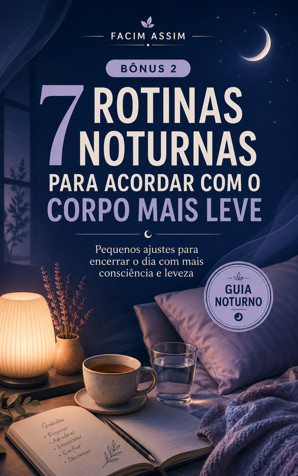 Mockup do bônus 7 Rotinas Noturnas Para Acordar Com o Corpo Mais Leve