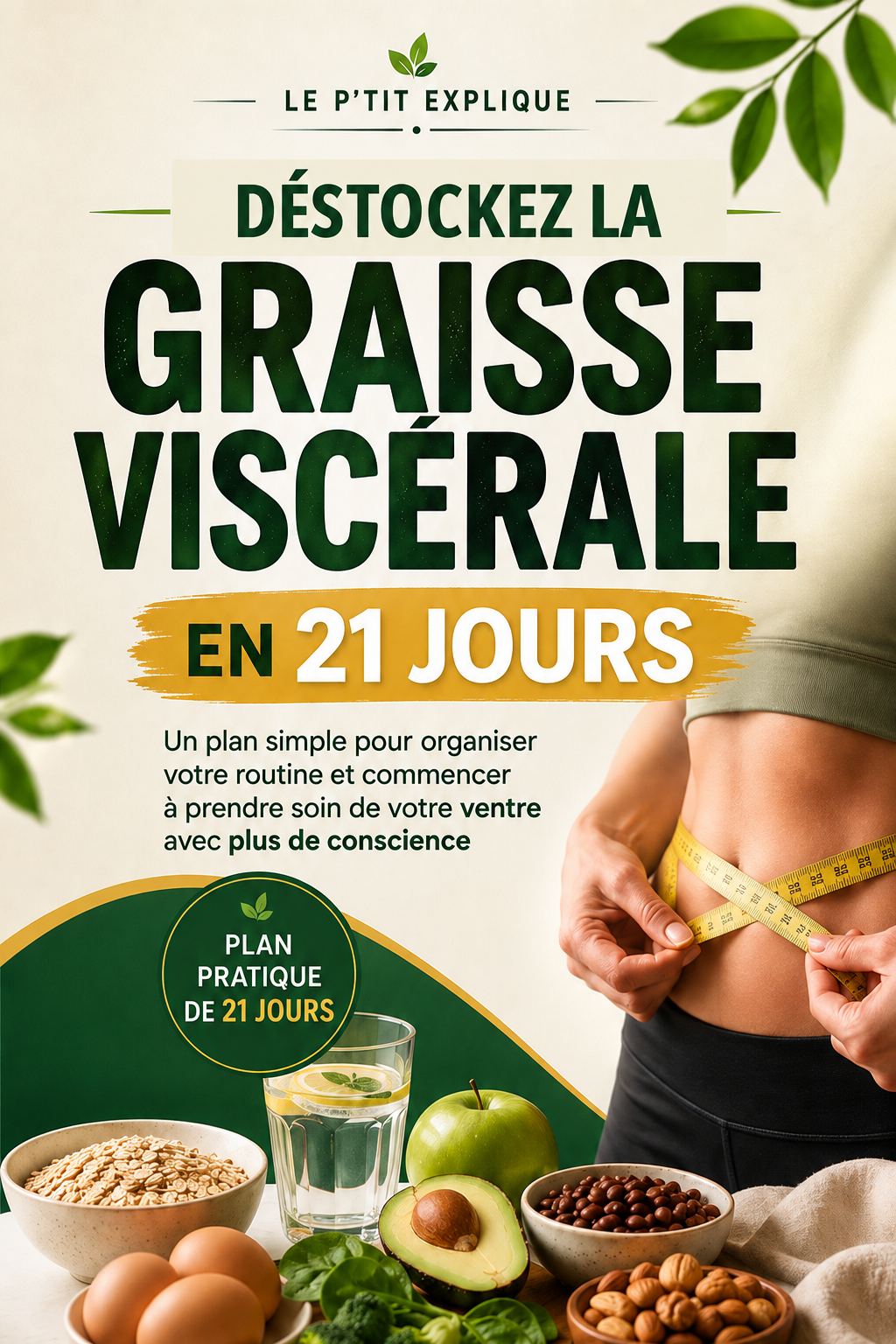 Couverture du Programme de 21 jours pour débloquer la graisse viscérale